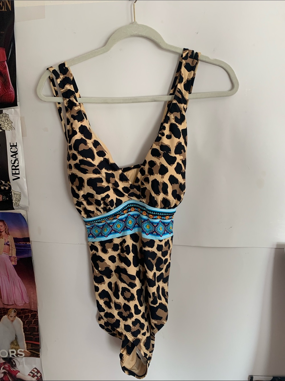 LA Blanca Leopard Print Bathing Suit